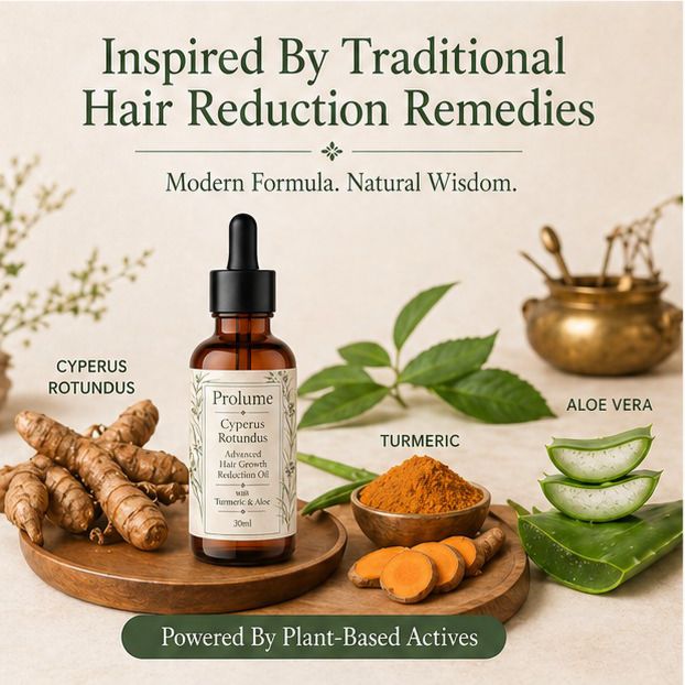 Cyperus Rotundus Advanced Hair Growth Reduction Oil with Turmeric & Aloe