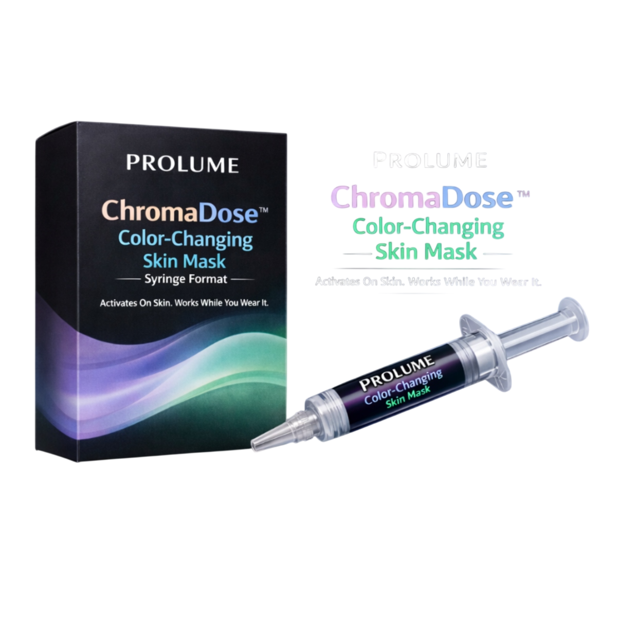 ChromaDose Color-Changing Skin Mask – Syringe Format