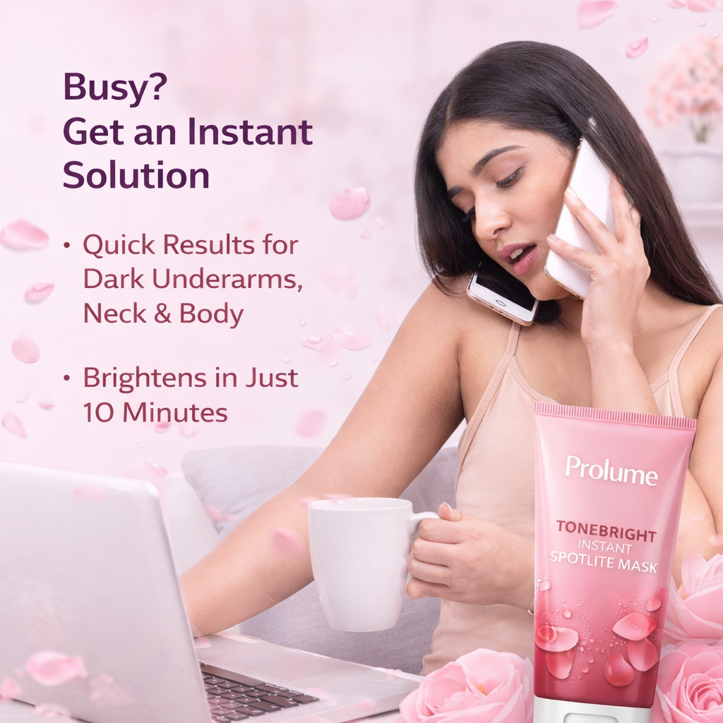 ToneBright Instant Spotlite Mask with Rose Petals Extract (For Dark Underarms, Neck & Full Body)