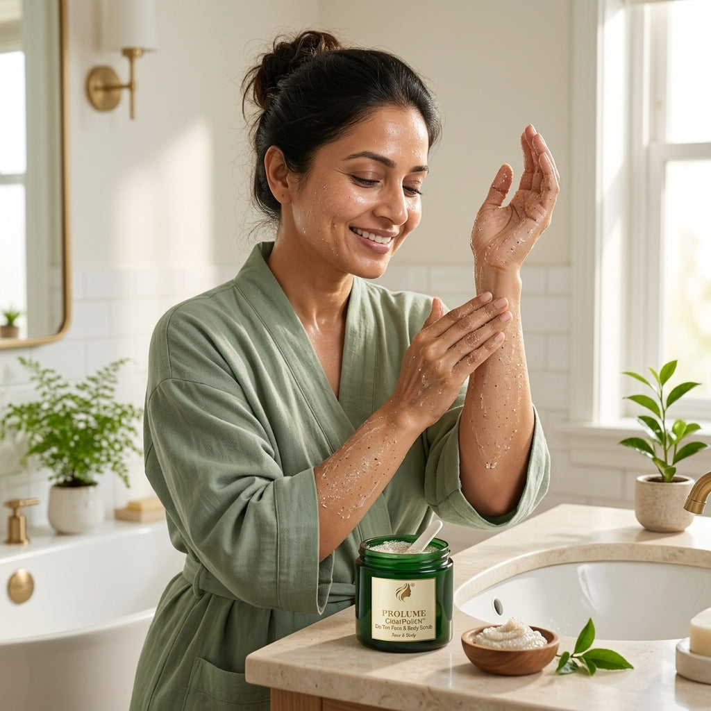 ClearPolish De-Tan Face & Body Scrub