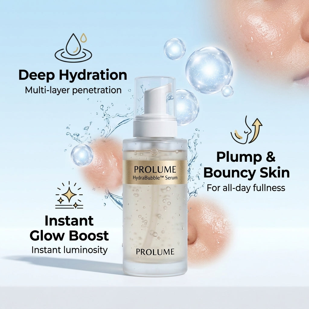 HydraBubble Hydrating Serum  Hyaluronic Acid Bubble Serum | Deep Hydration | Glow Boosting Skin System