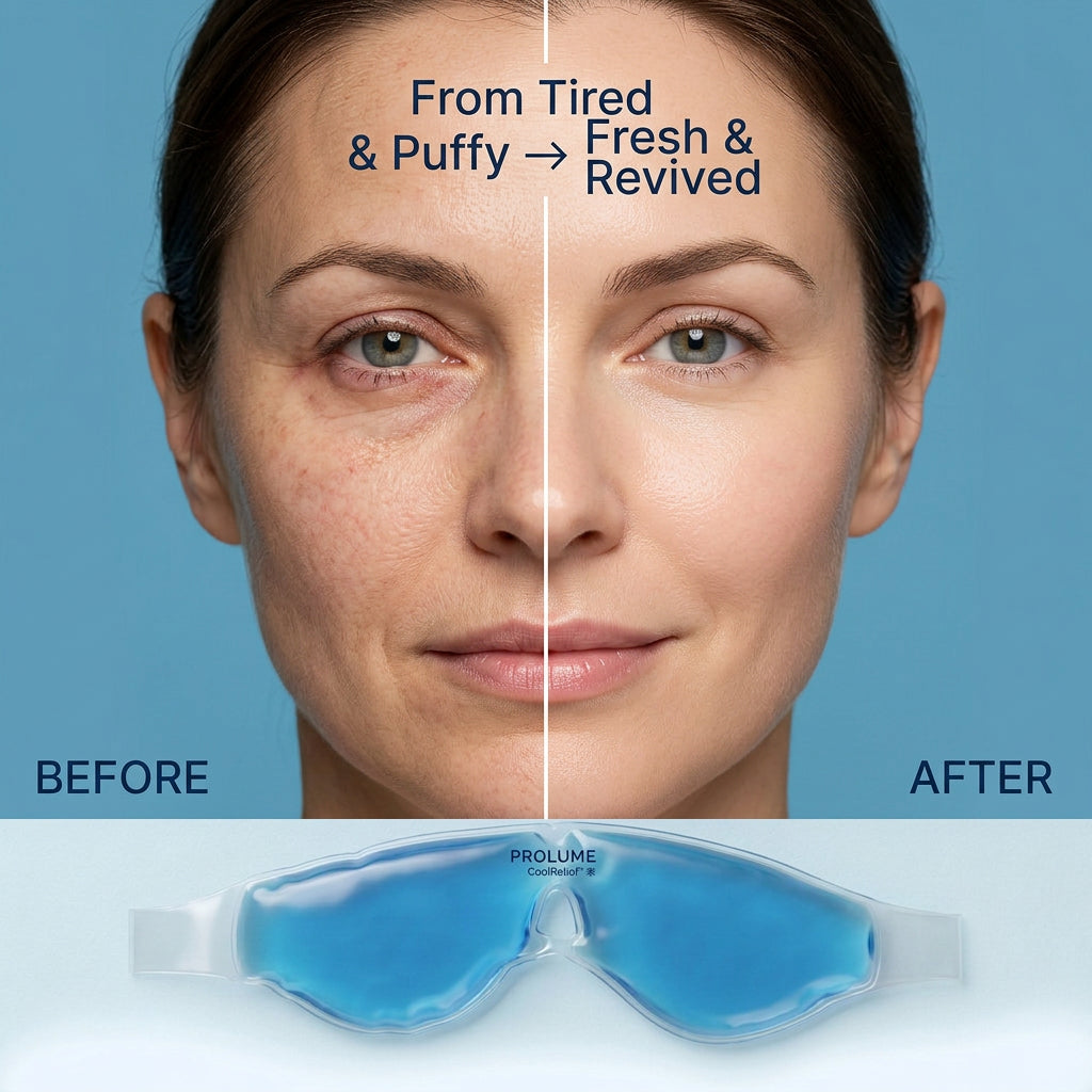 CoolRelief Cooling Gel Face Mask  Full Face Therapy Mask | Hot & Cold Compress | Skin Soothing & Stress Relief System