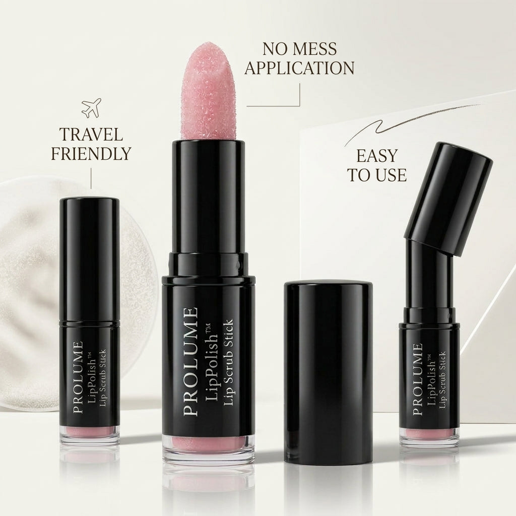 LipPolish Lip Scrub Stick  Exfoliating Lip Balm Stick | Smooth Lips | No Mess Scrub