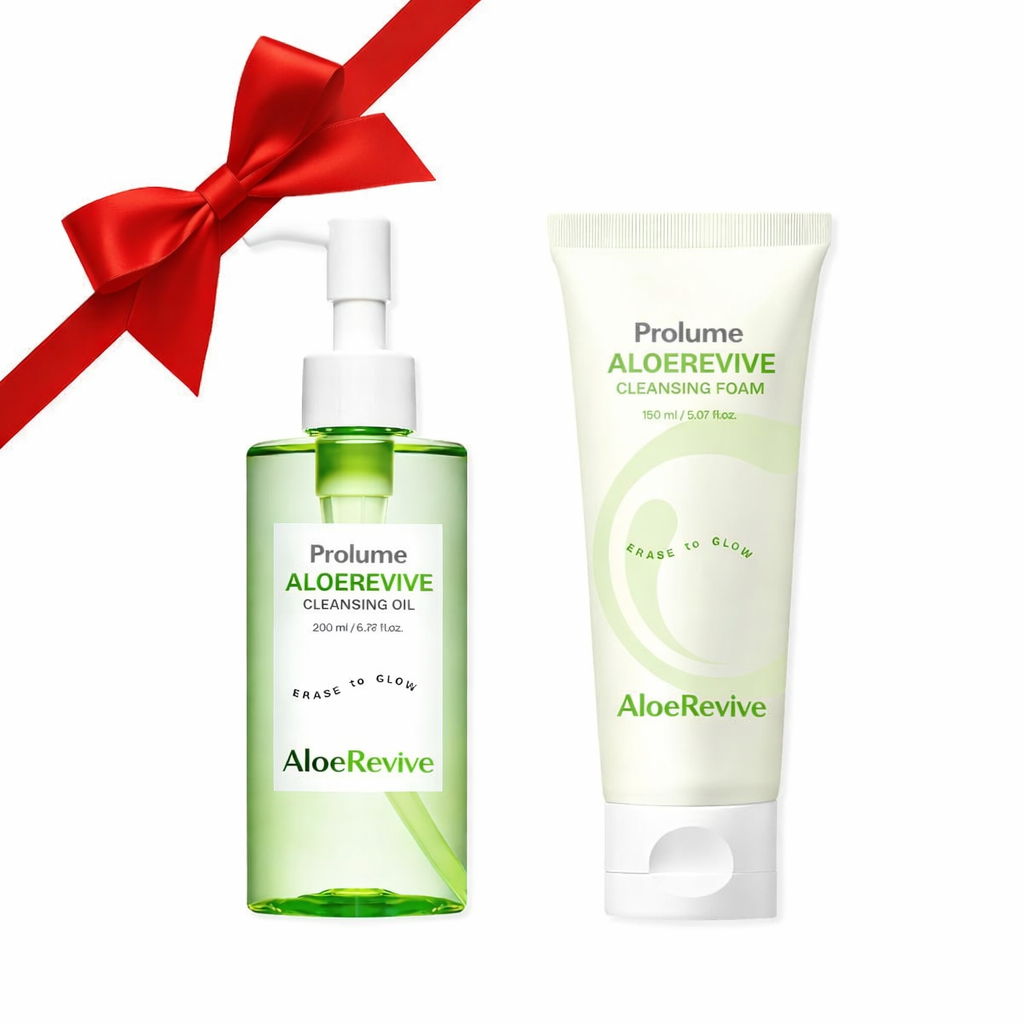AloeRevive Cleansing Duo for acne & oily skin with Cleansing Foam + Cleansing Oil