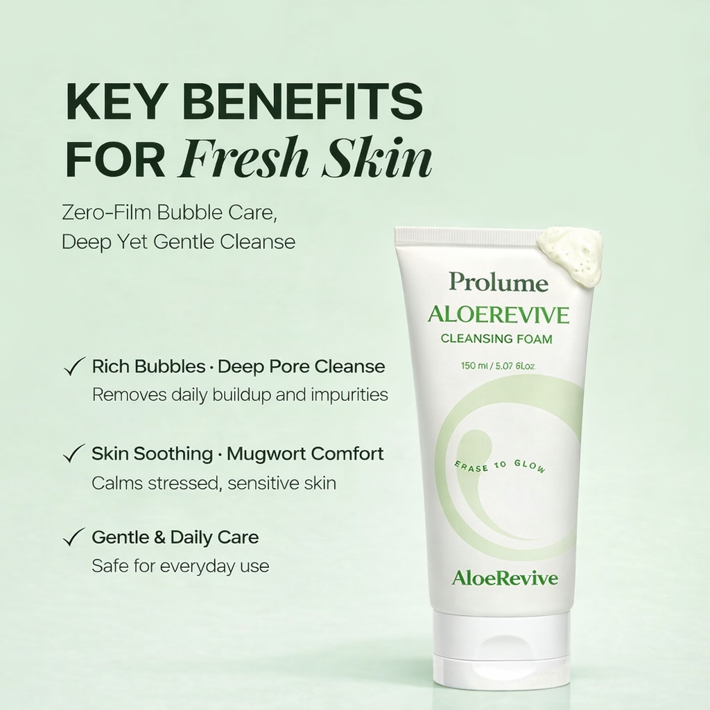 AloeRevive Cleansing Duo for acne & oily skin with Cleansing Foam + Cleansing Oil