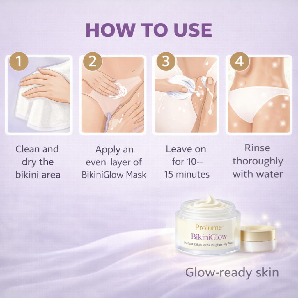 BikiniGlow  Instant Bikini Area Brightening Mask