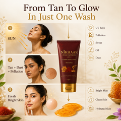 Nikhaar De-Tan Face Wash with Kashmiri Kesar & Honey