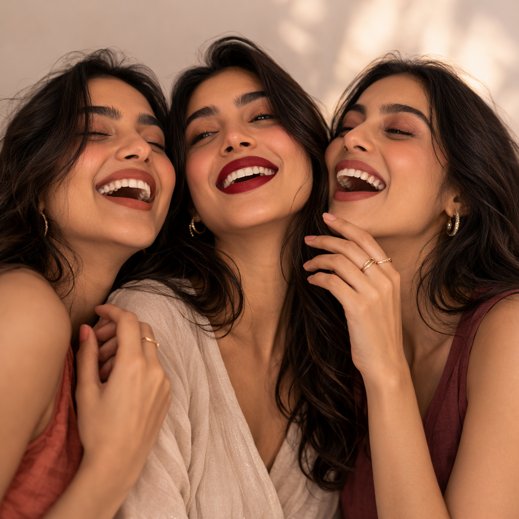 TriKiss 3-in-1 Multi Shade Lipstick – Caramel Rose