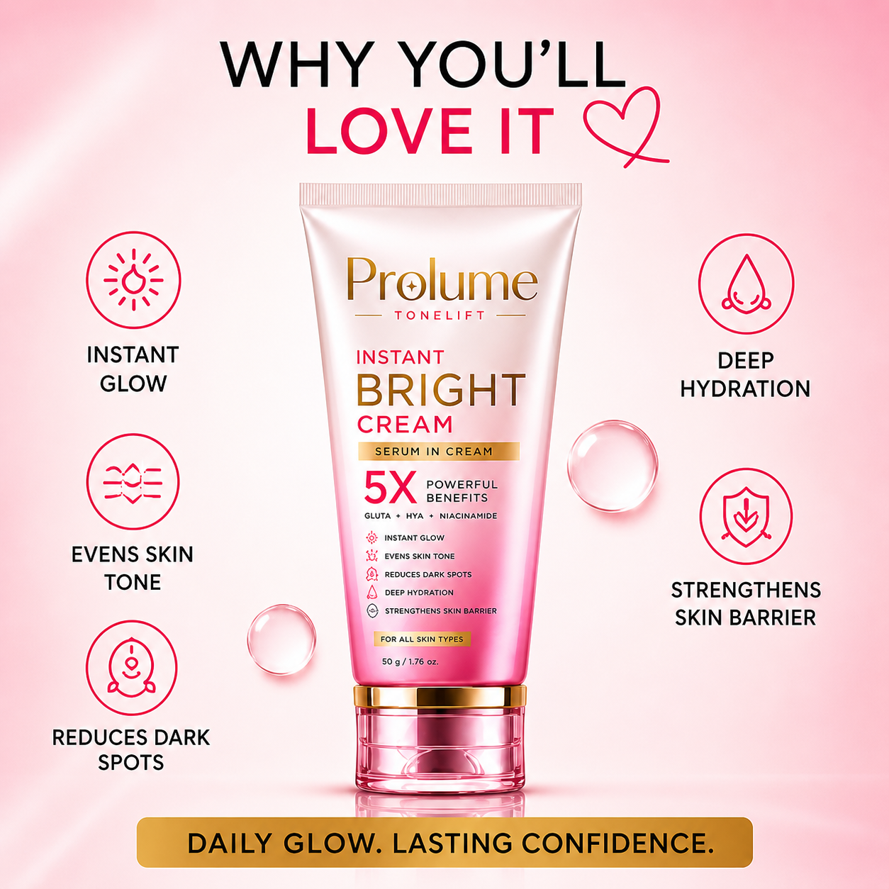 Tonelift Instant Bright Cream (Serum-in-Cream)