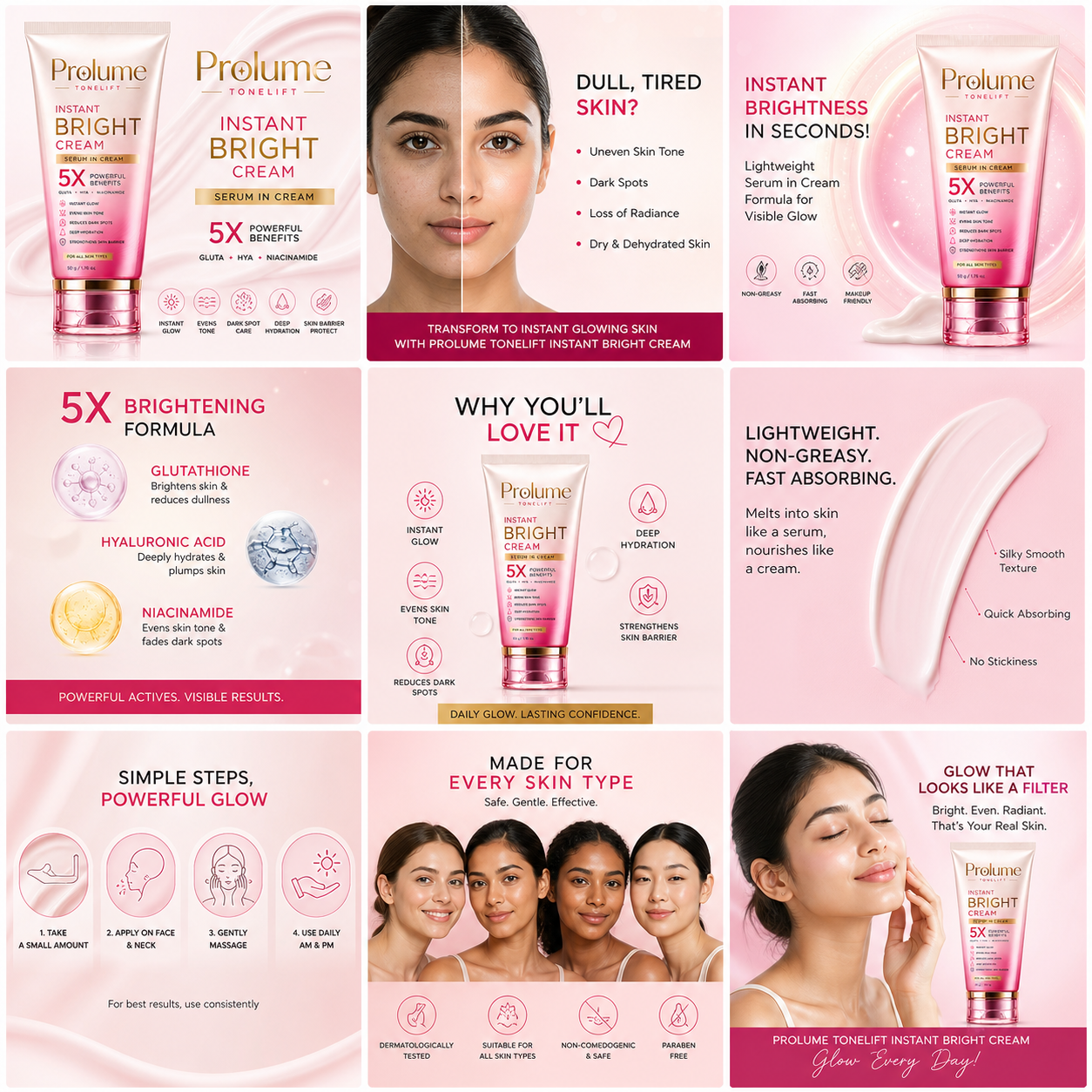 Tonelift Instant Bright Cream (Serum-in-Cream)