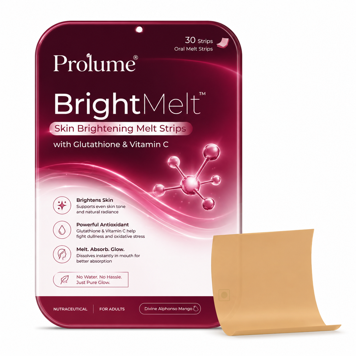 BrightMelt Skin Brightening Melt Strips with Glutathione & Vitamin C