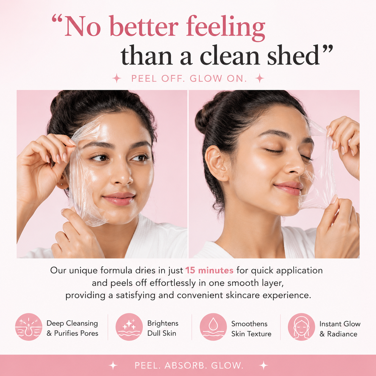 GlassGlow Gluta-Kojic Brightening Peel-Off Mask