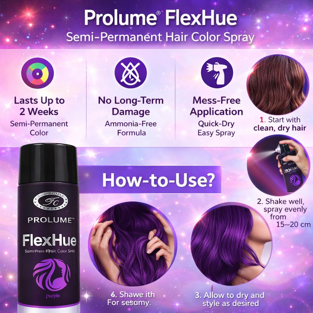 FlexHue – Semi-Permanent Hair Color Spray