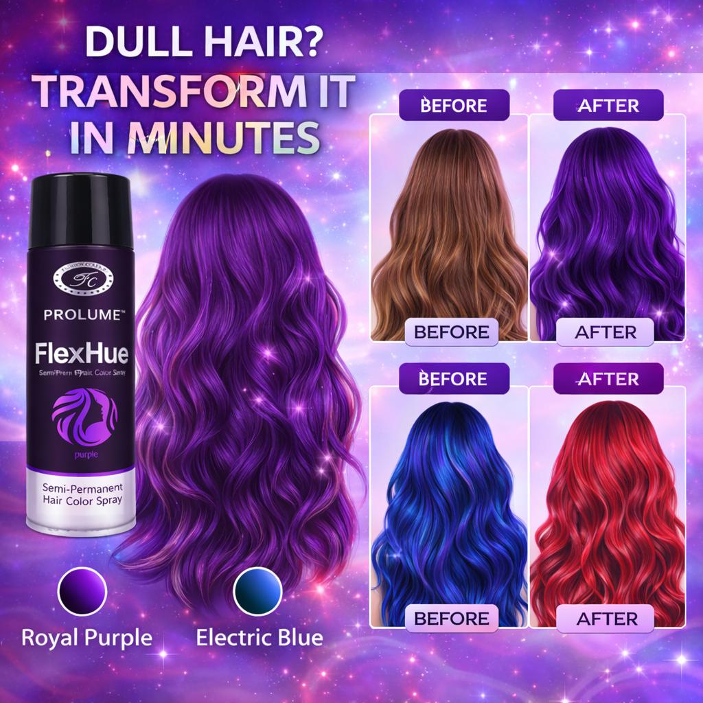 FlexHue – Semi-Permanent Hair Color Spray