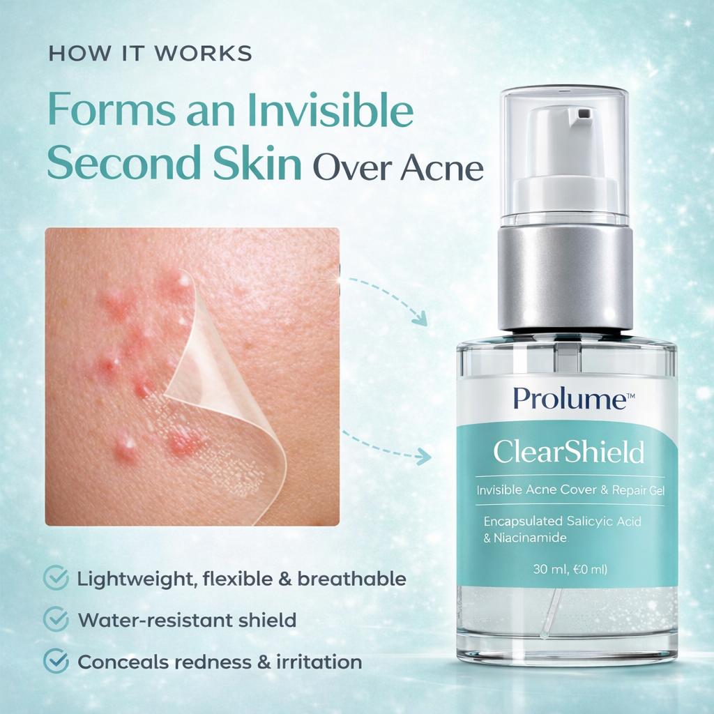 ClearShield Invisible Acne Cover & Repair Gel