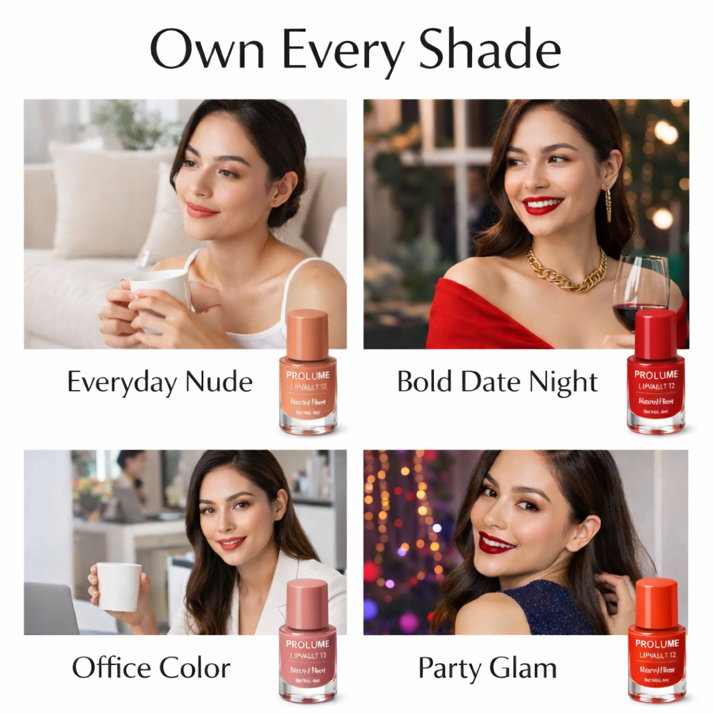 LipVault 12 - Set of 12 Everyday-Use Lip Tints