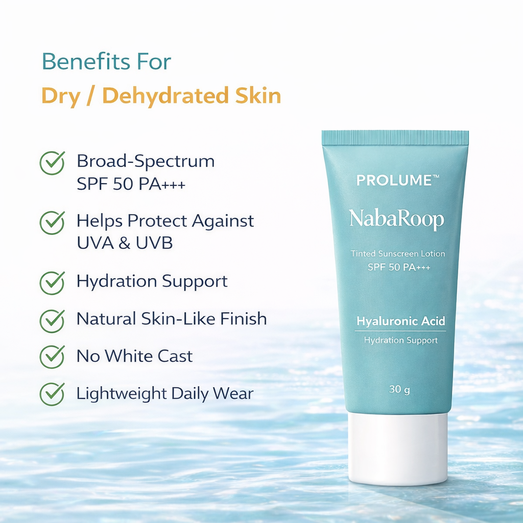 NabaRoop Tinted Sunscreen Lotion SPF 50 PA+++ – Hyaluronic Acid