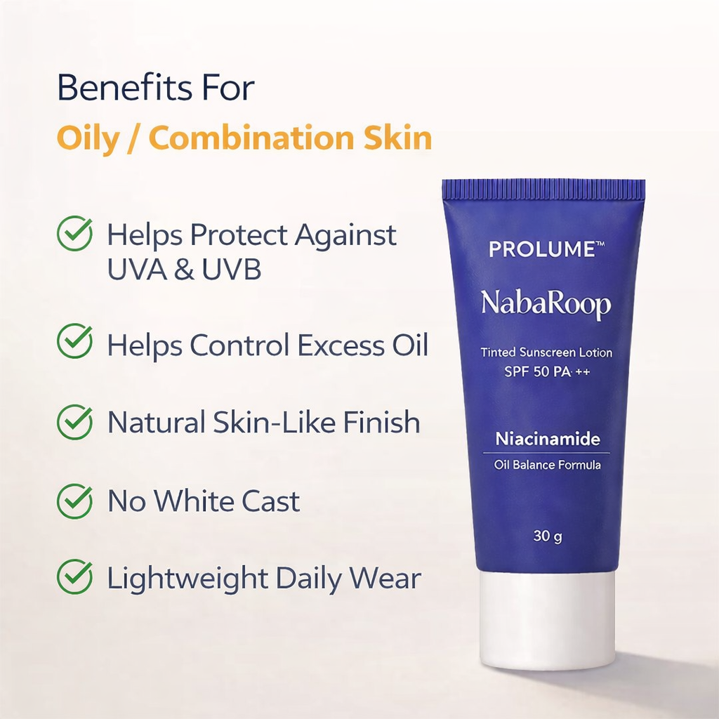 NabaRoop Tinted Sunscreen Lotion SPF 50 PA+++ – Niacinamide