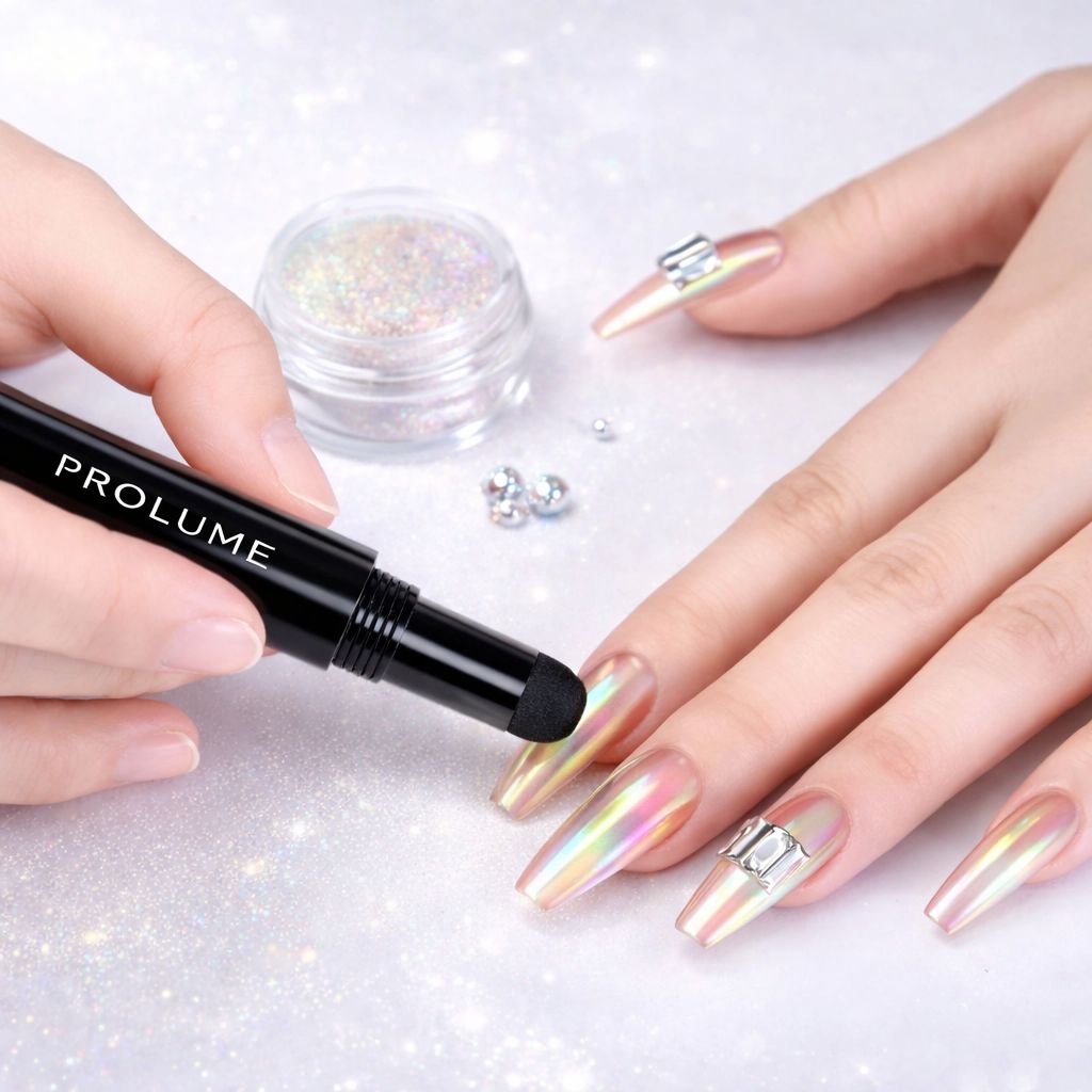 Chromatic Holographic Nails Powder Pen