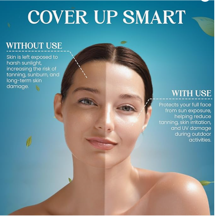 SunCool Treated Mask  (Cooling Protection Mask | Anti-Heat | Breathable Comfort | Skin-Friendly Fit)