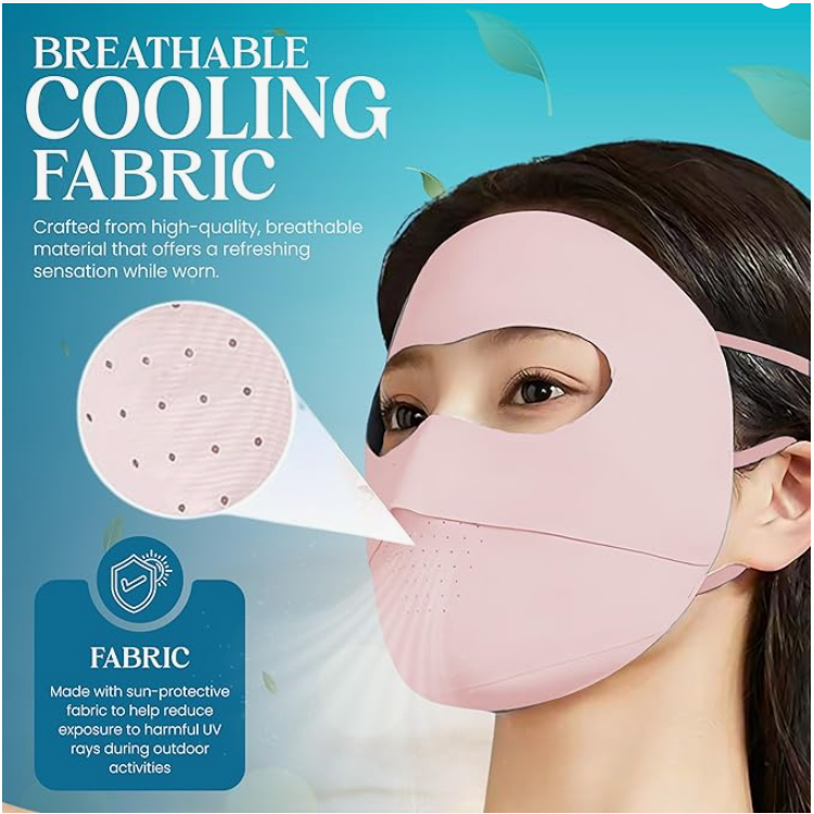 SunCool Treated Mask  (Cooling Protection Mask | Anti-Heat | Breathable Comfort | Skin-Friendly Fit)