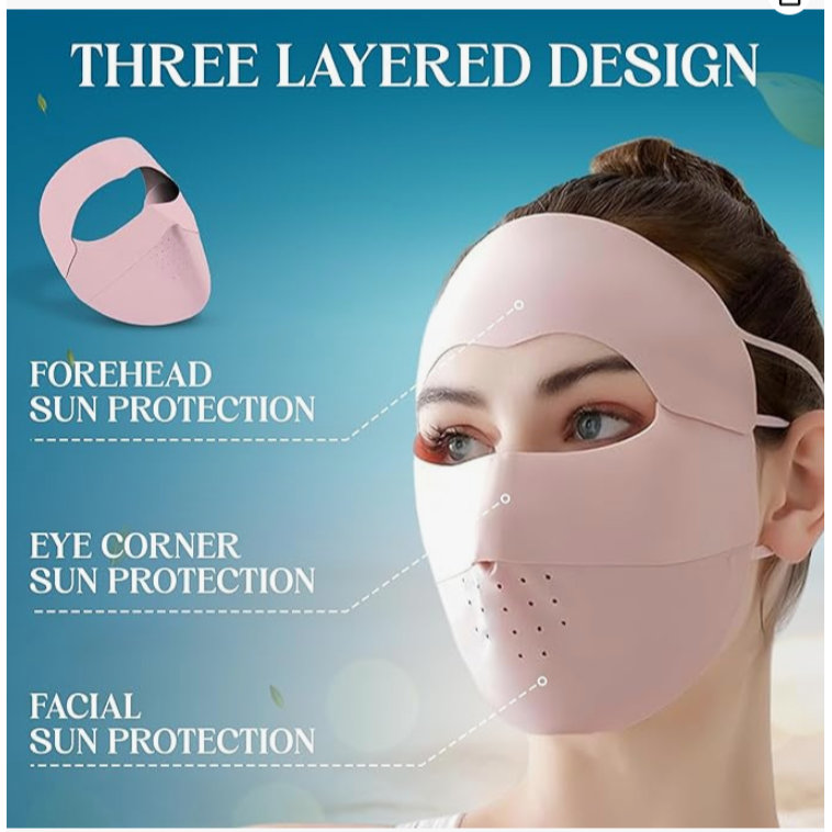 SunCool Treated Mask  (Cooling Protection Mask | Anti-Heat | Breathable Comfort | Skin-Friendly Fit)
