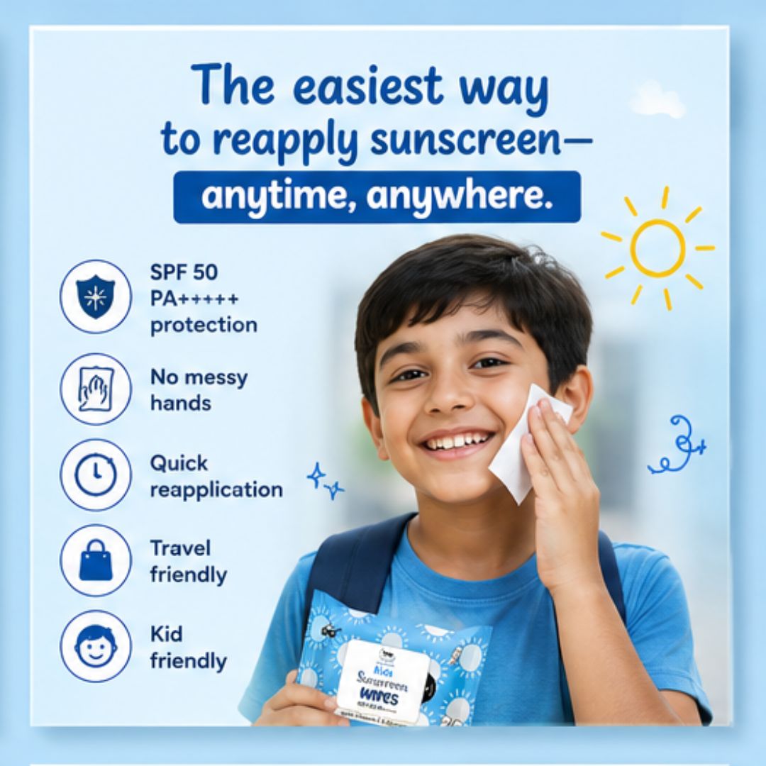 Kids Sunscreen Wipes SPF 50 ++++
