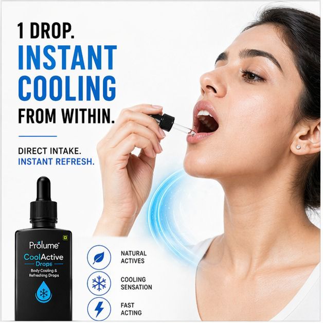 Prolume CoolActive Drops – Body Cooling & Refreshing Oral Drops-Pack of 3