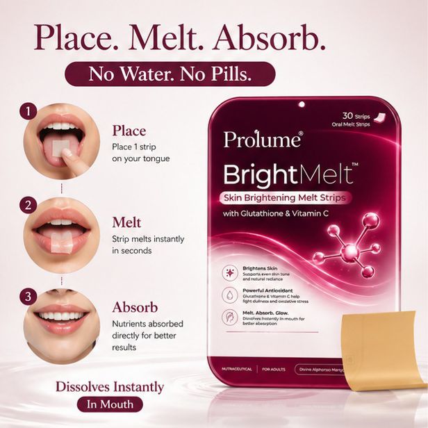 BrightMelt Skin Brightening Melt Strips with Glutathione & Vitamin C