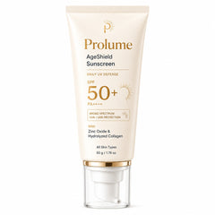 AgeShield Anti-Ageing Sunscreen SPF 50 PA+++ with Retinol, Zinc Oxide & Hydrolyzed Collagen
