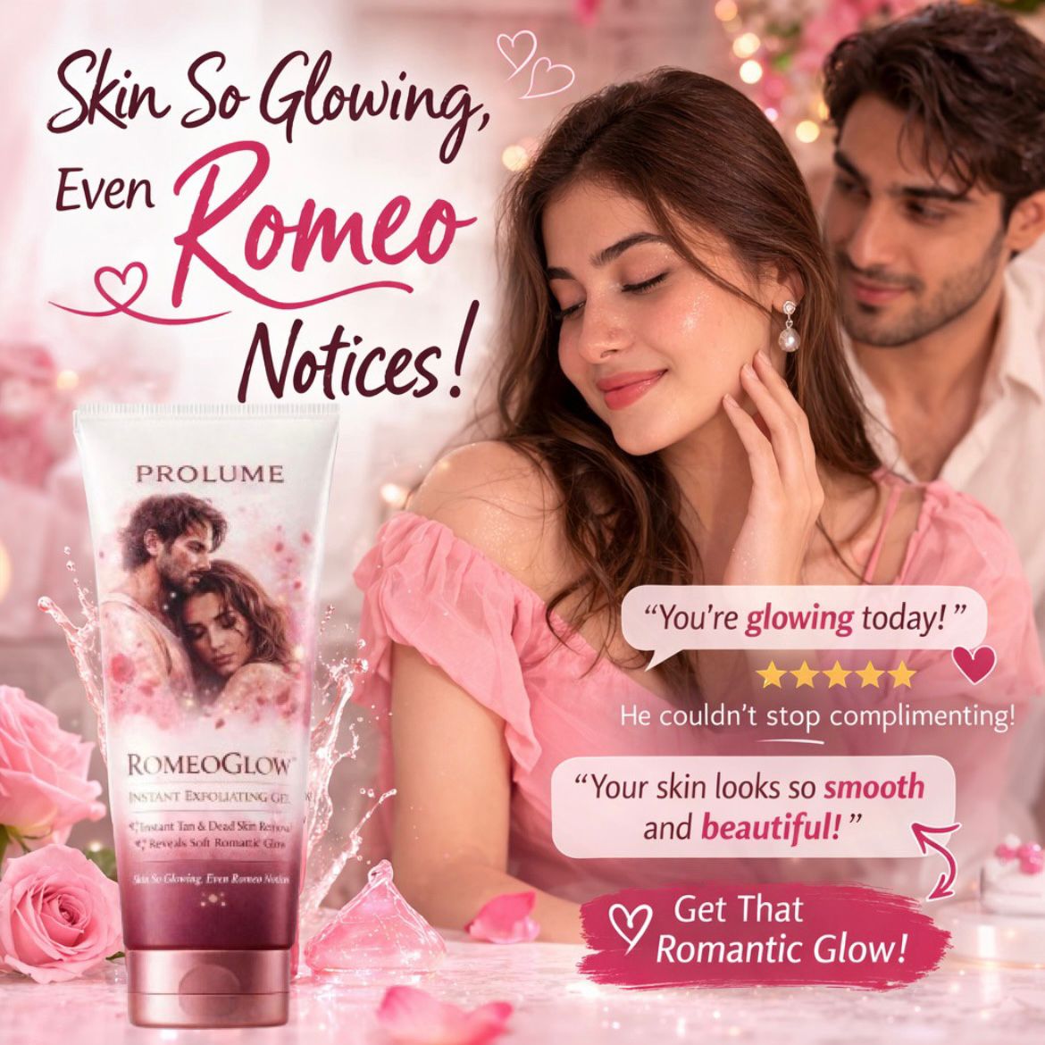 RomeoGlow Instant Exfoliating Gel For Women