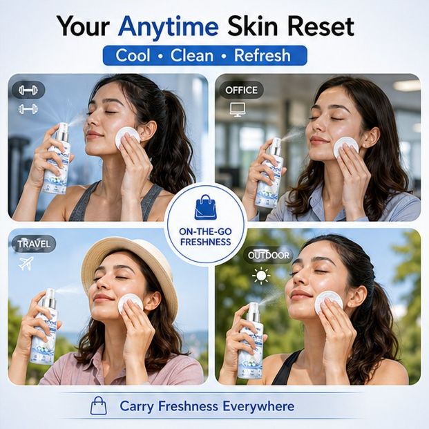 PoreSeal Cooling Spray-to-Cotton Toner Pads