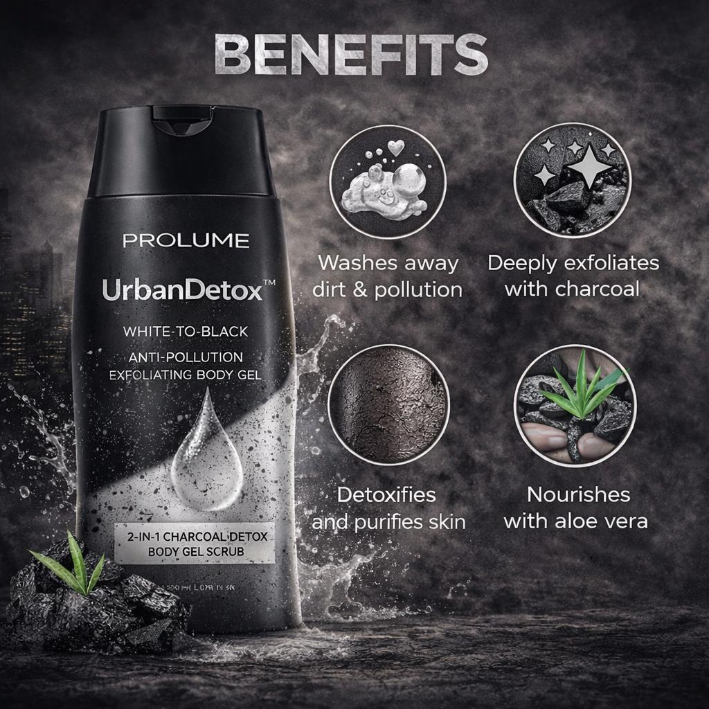 UrbanDetox™ White-to-Black Anti-Pollution Exfoliating Body Gel