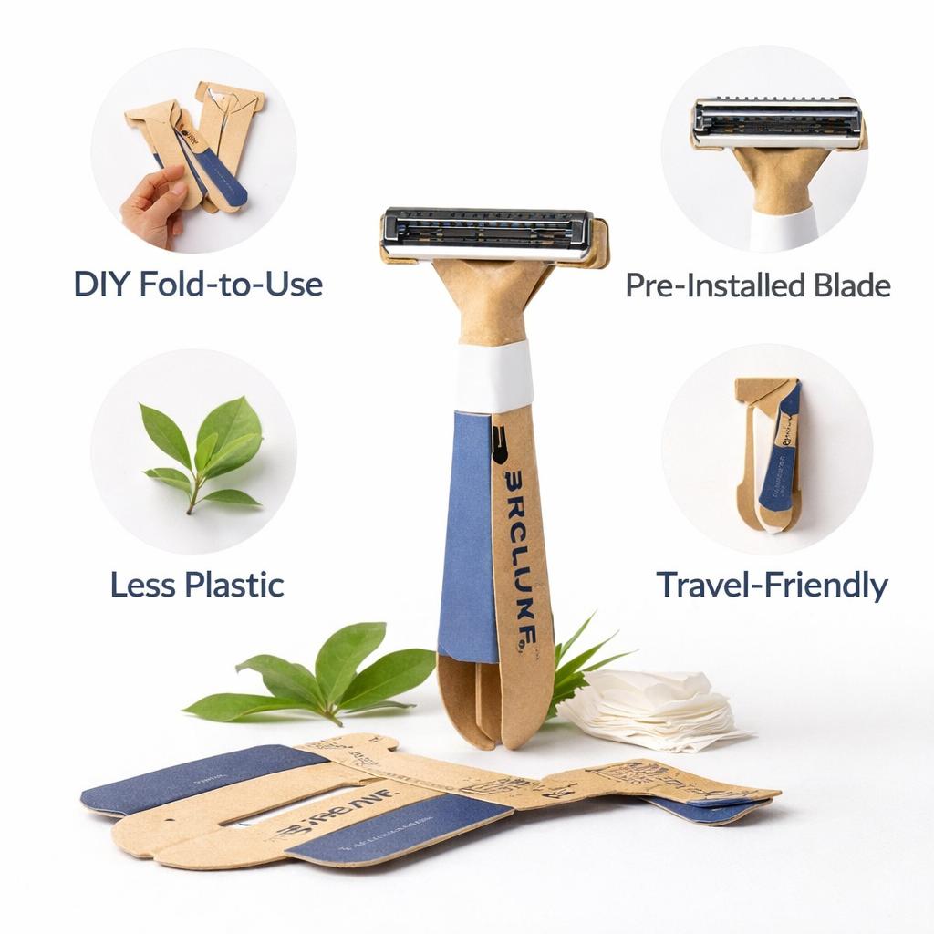 OrigamiShave – DIY Disposable Razor (Pack of 6)
