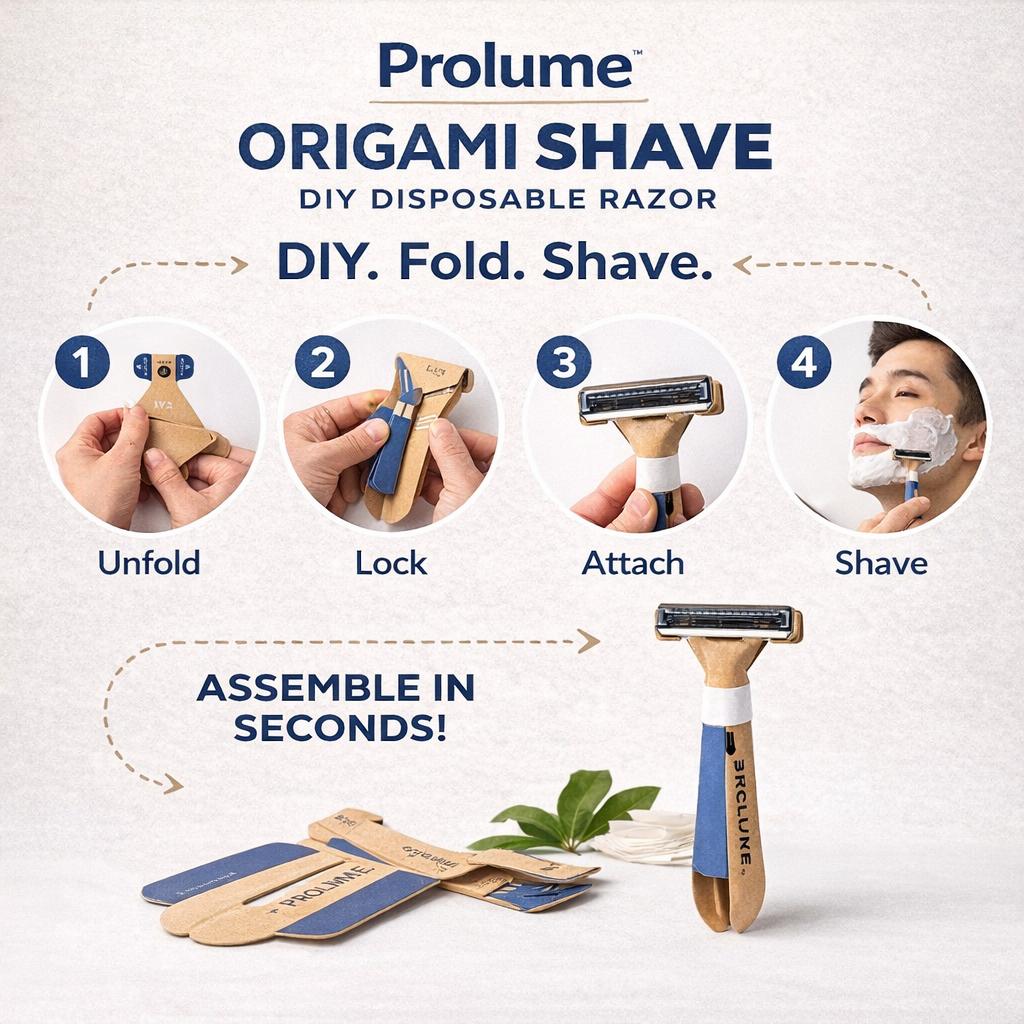 OrigamiShave – DIY Disposable Razor (Pack of 6)