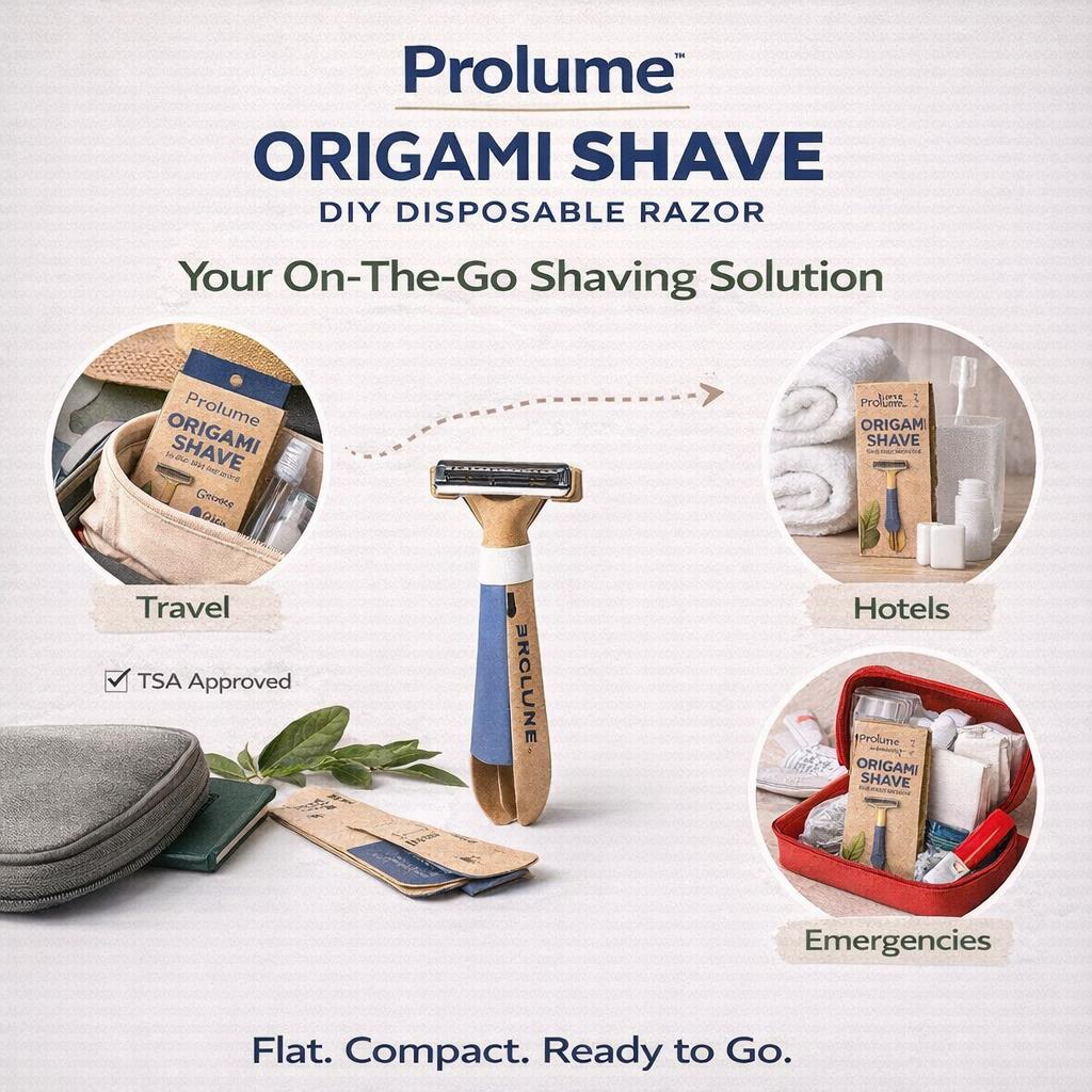 OrigamiShave – DIY Disposable Razor (Pack of 6)