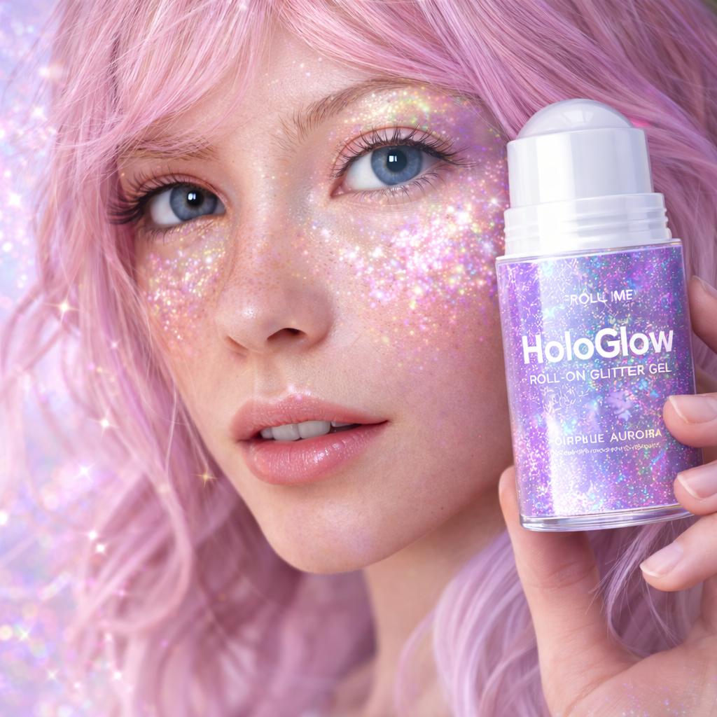HoloGlow Roll-On Glitter Gel