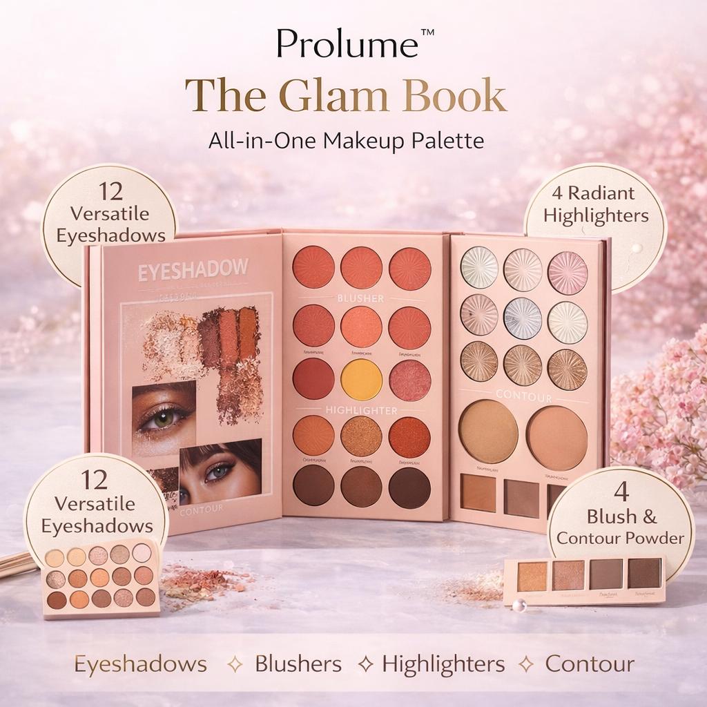 The Glam Book  All-in-One Makeup Palette