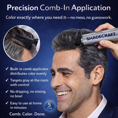 ShadeCraft Men’s Comb-In Hair Color Kit