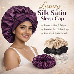 Prolume SilkRest™ Satin Hair Bonnet Set
