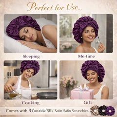 Prolume SilkRest™ Satin Hair Bonnet Set
